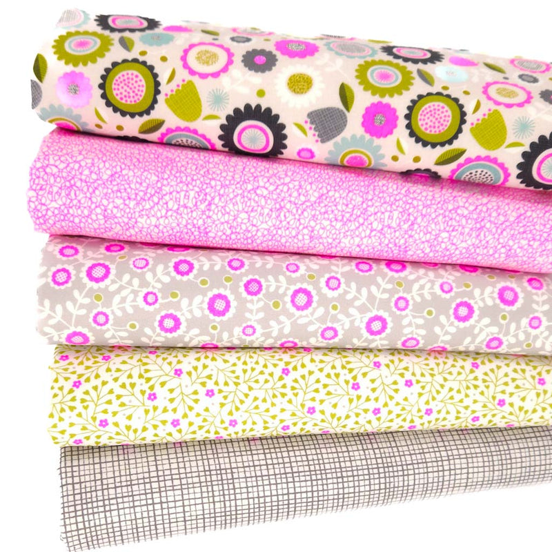 Fat Quarter Bundle - Inflorescence by Lewis & Irene - Green