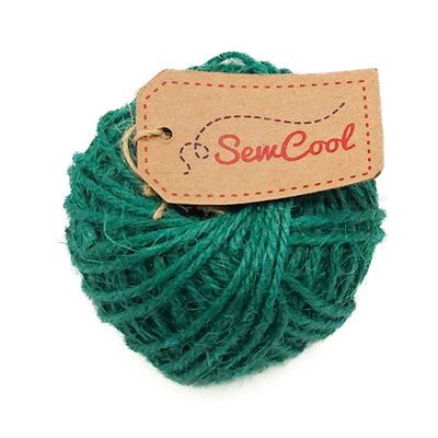 Green jute string ball 