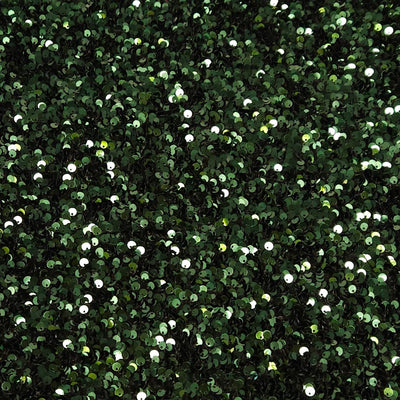 Green sequin on black velvet fabric