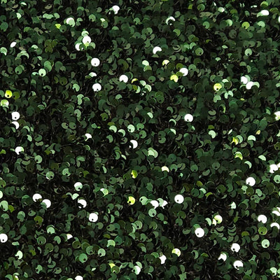 Bottle green sequined black velvet fabric