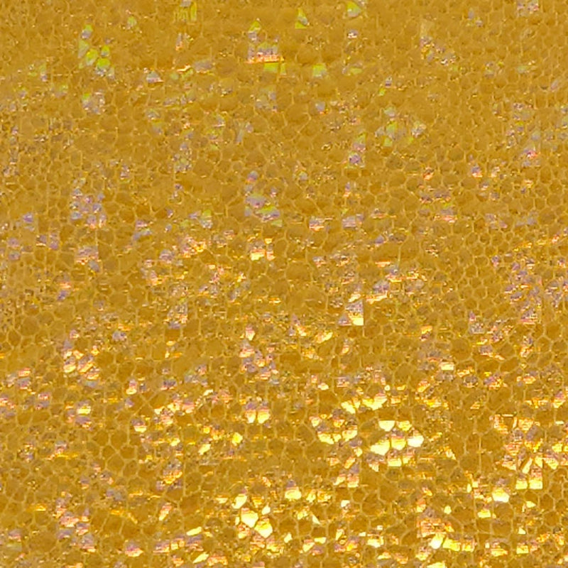 Gold lame foil fabric flat lay