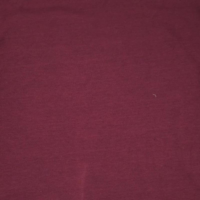 Wine coloured viscose knitted jersey fabric