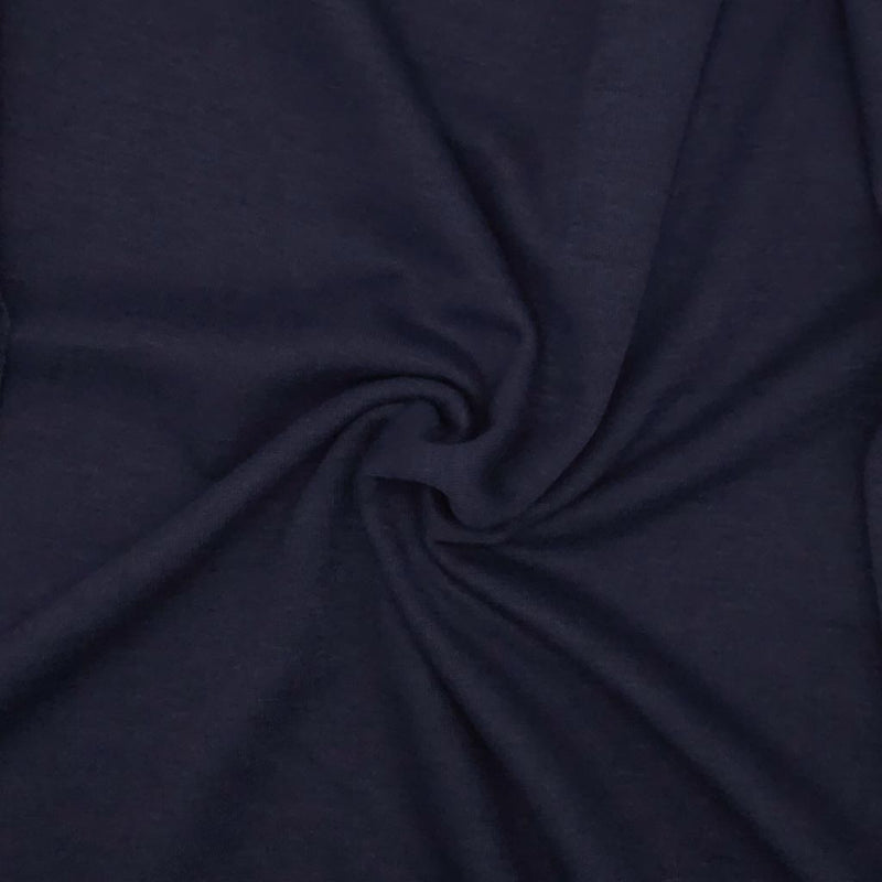 Navy viscose jersey fabric