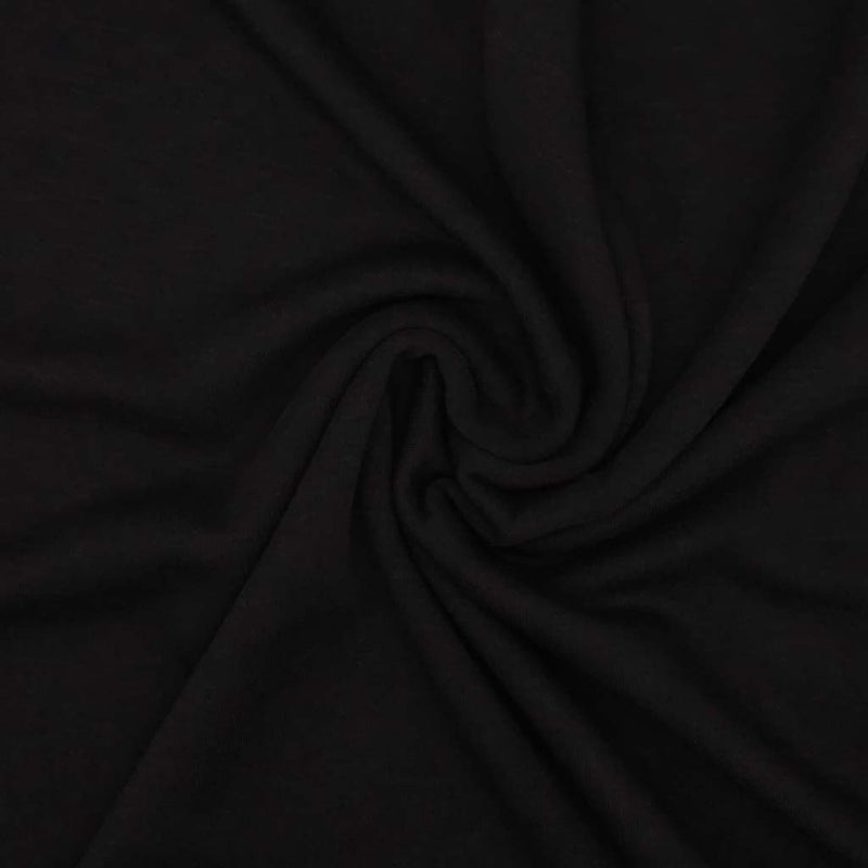 Black viscose jersey fabric