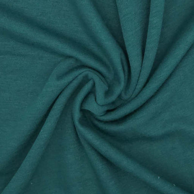 Petrol coloured viscose jersey fabric