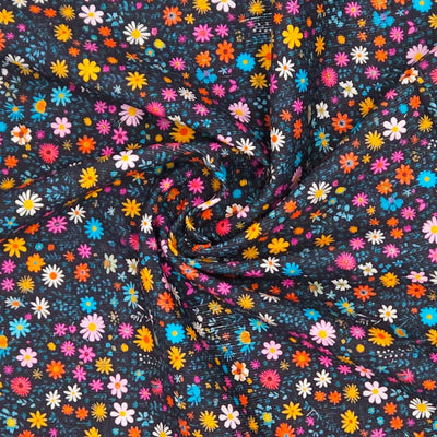 Ditsy Flowers - Cotton Needlecord - Corduroy