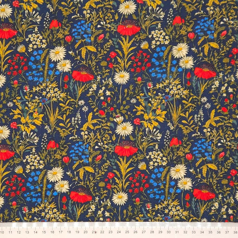 Wild Flowers - Cotton Needlecord - Corduroy