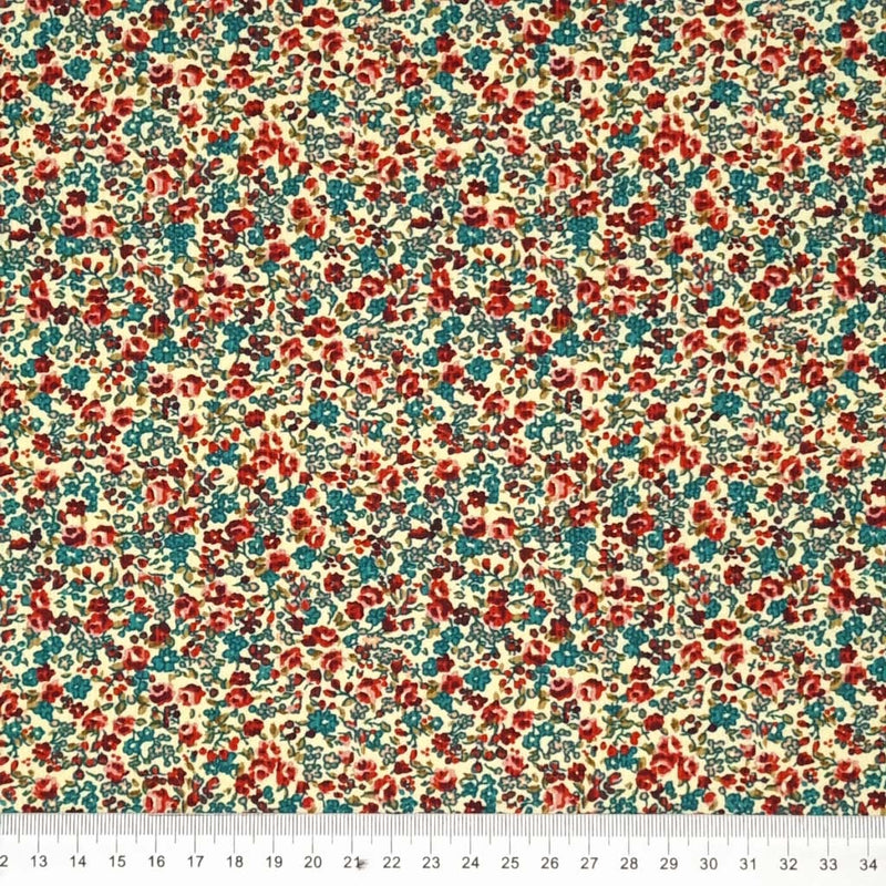 Ditsy Floral - 100% Cotton Needlecord - Corduroy – Fabric Love