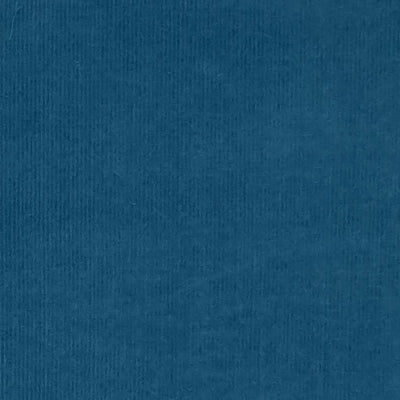 A plain teal coloured needlecord corduroy fabric