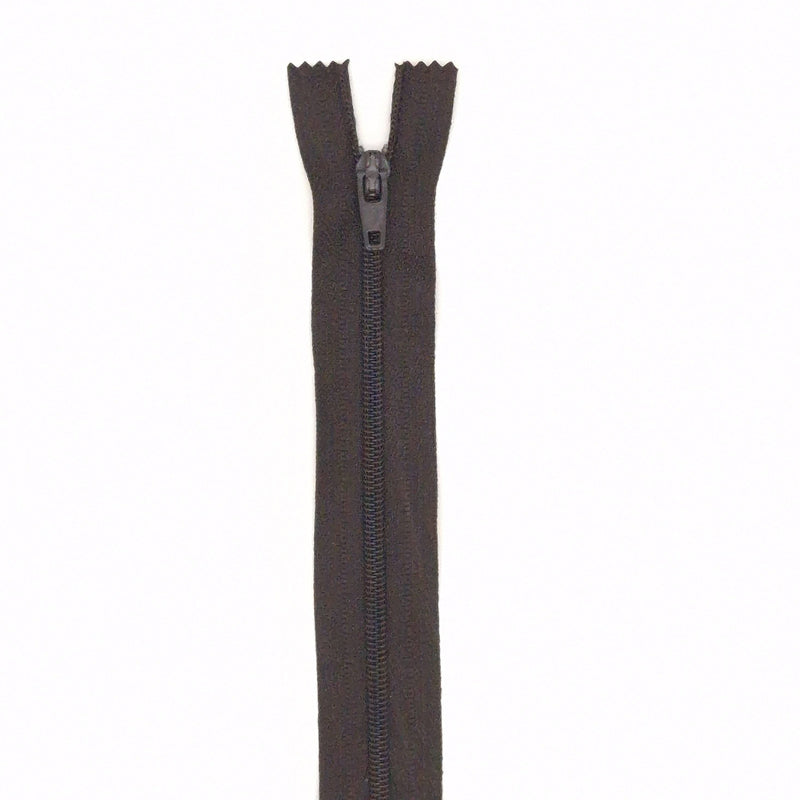 No 3 dark brown zip