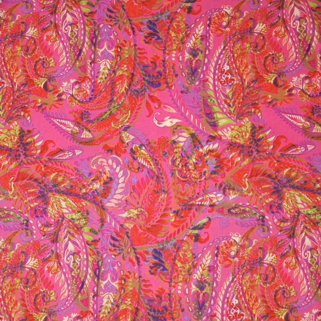 Pink Paisley - Pima Cotton Lawn Dressmaking Fabric – Fabric Love