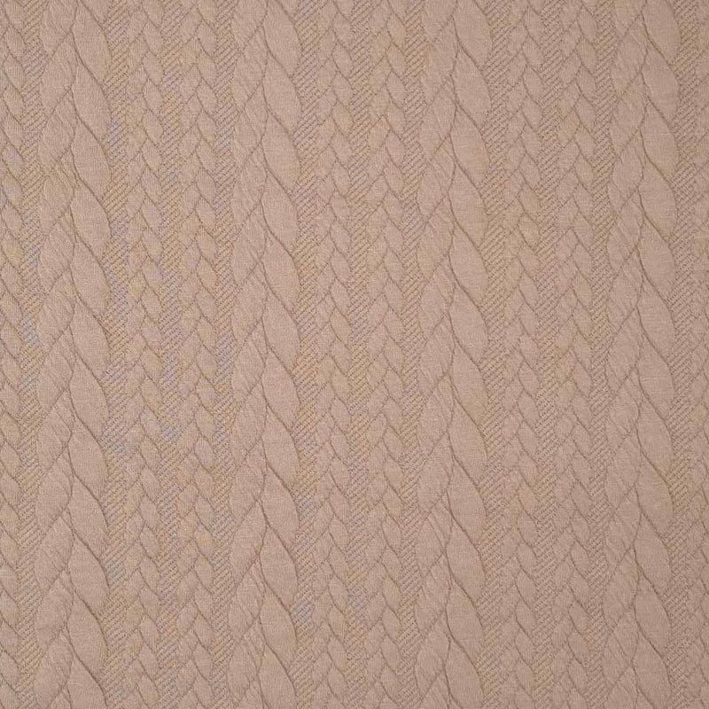 Plain Cable Knit Jersey Fabric Sand – Fabric Love