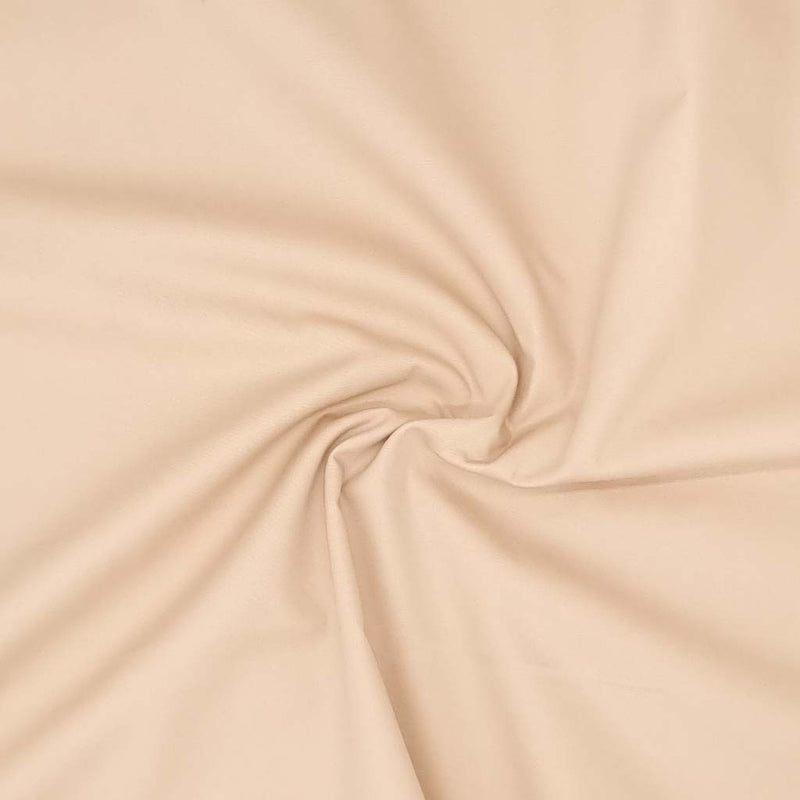 Beige cotton poplin fabric