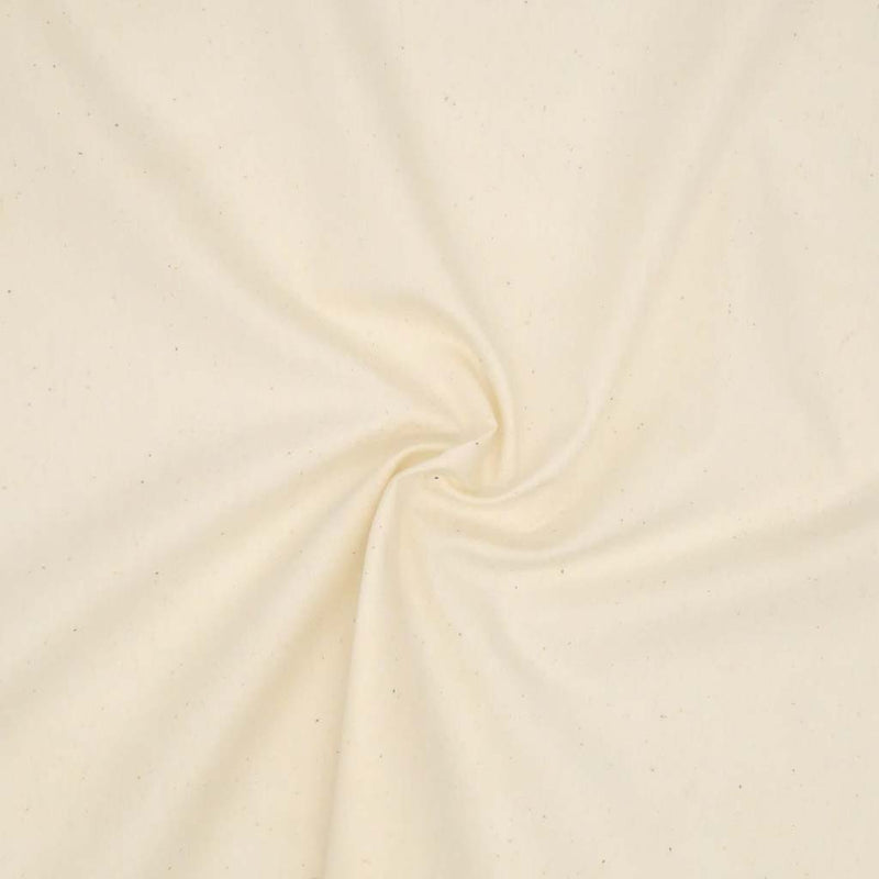 Plain cotton poplin in natural by Rose & Hubble