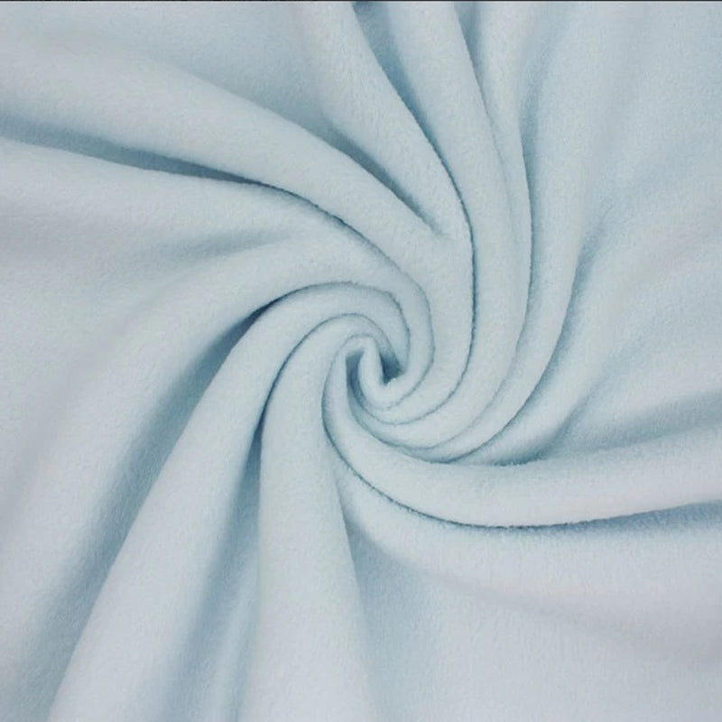 Polar fleece fabric in baby blue