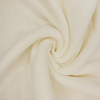 Polar fleece fabric in cream