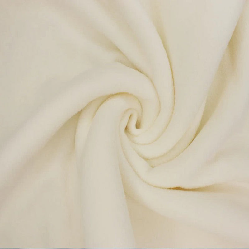 Polar fleece fabric in cream