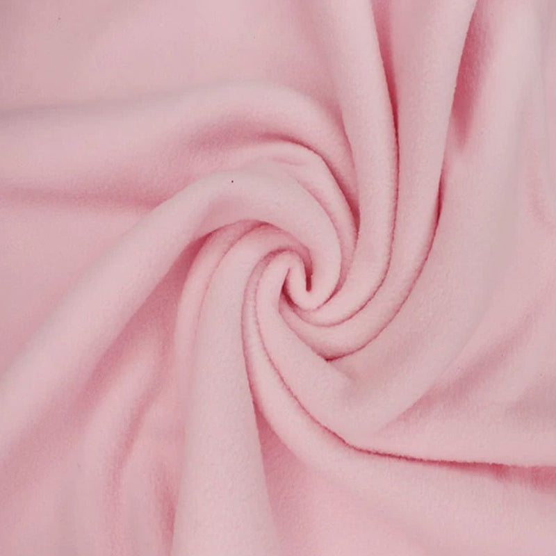 Polar fleece fabric in baby pink