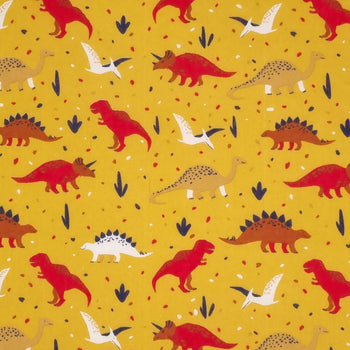 Dinosaurs and strawberry Fabric
