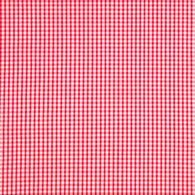 Red and white 1/8" gingham polycotton fabric