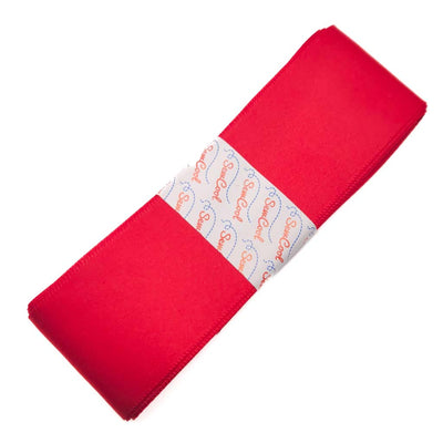 Red satin ribbon 38mm wide