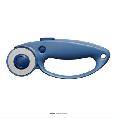 Blue rotary cutter on a white background