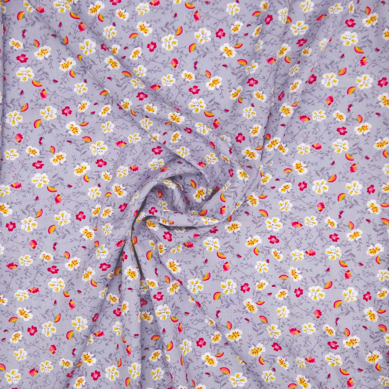 Majestic Floral Woven Viscose - Dark Grey