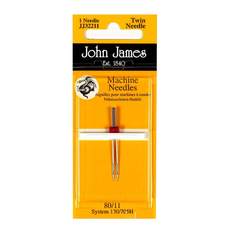 John James Sewing Machine Needles - Twin Needle