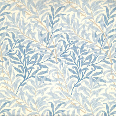 William Morris willow bough design in azure blue, printed on a cotton fabric