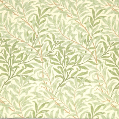 William Morris willow bough design in sage green, printed on a cotton fabric