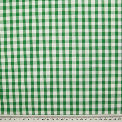 1/4" Corded Gingham Check - Emerald Green