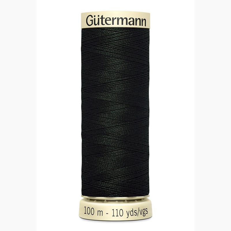 100m dark green gutermann sew all thread