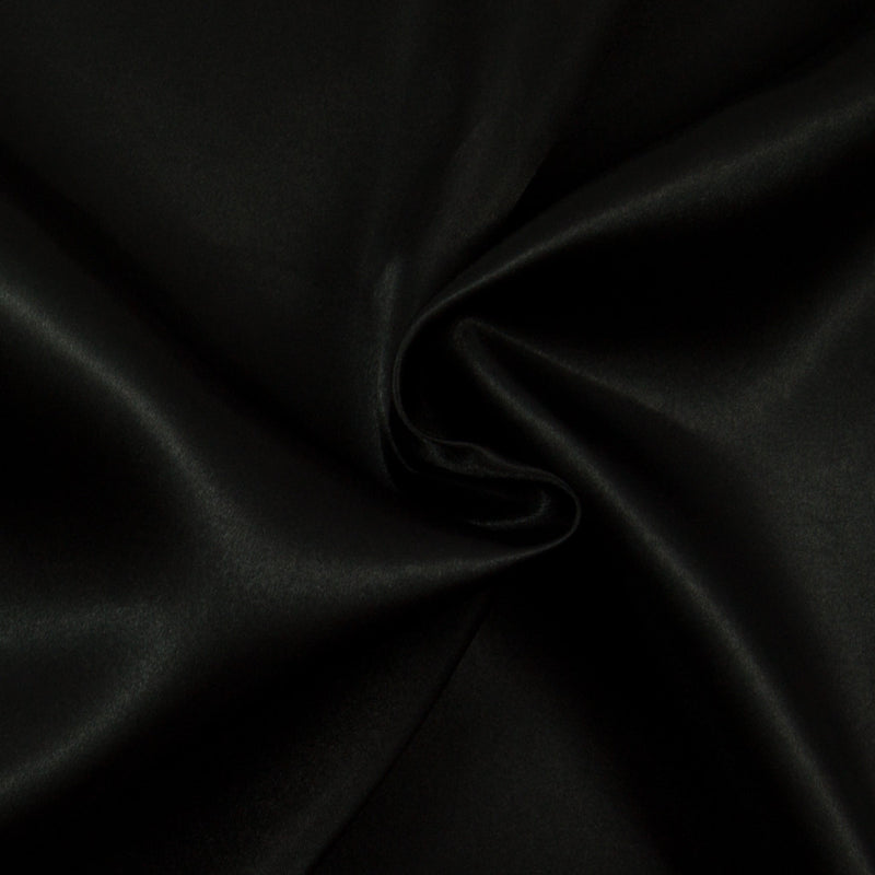 A budget black satin fabric