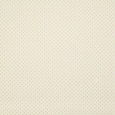 2mm gold lacquer pin spots are printed on an ivory cotton christmas fabric