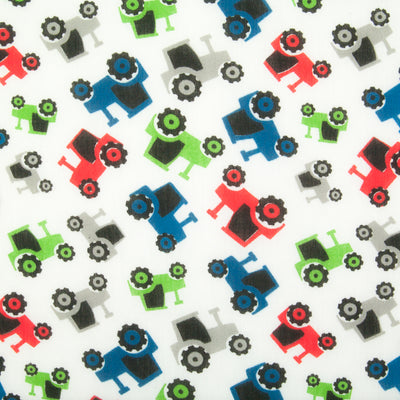 Colourful Tractors - Polycotton Fabric