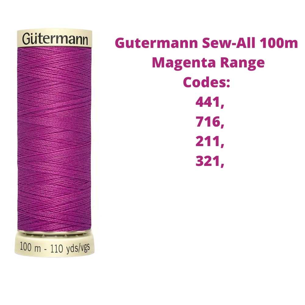 Gutermann Thread - Sew All - 100 Metres - Magenta – Fabric Love