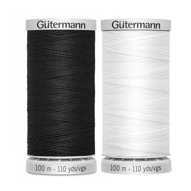 Gutermann Thread - Extra Strong - 100 Metres - Black/White