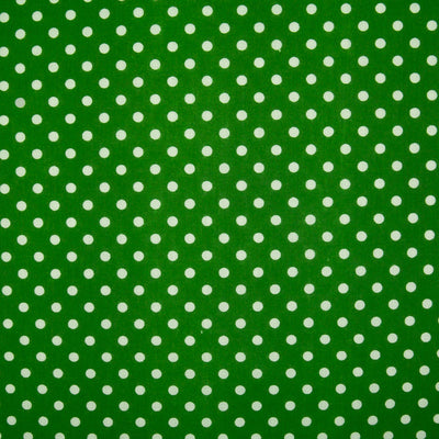 Pea Spot - 4mm White Spots on Emerald Green