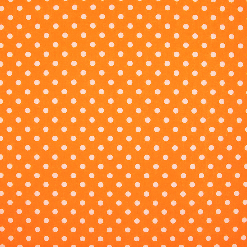 Pea Spot - 4mm White Spots on Orange