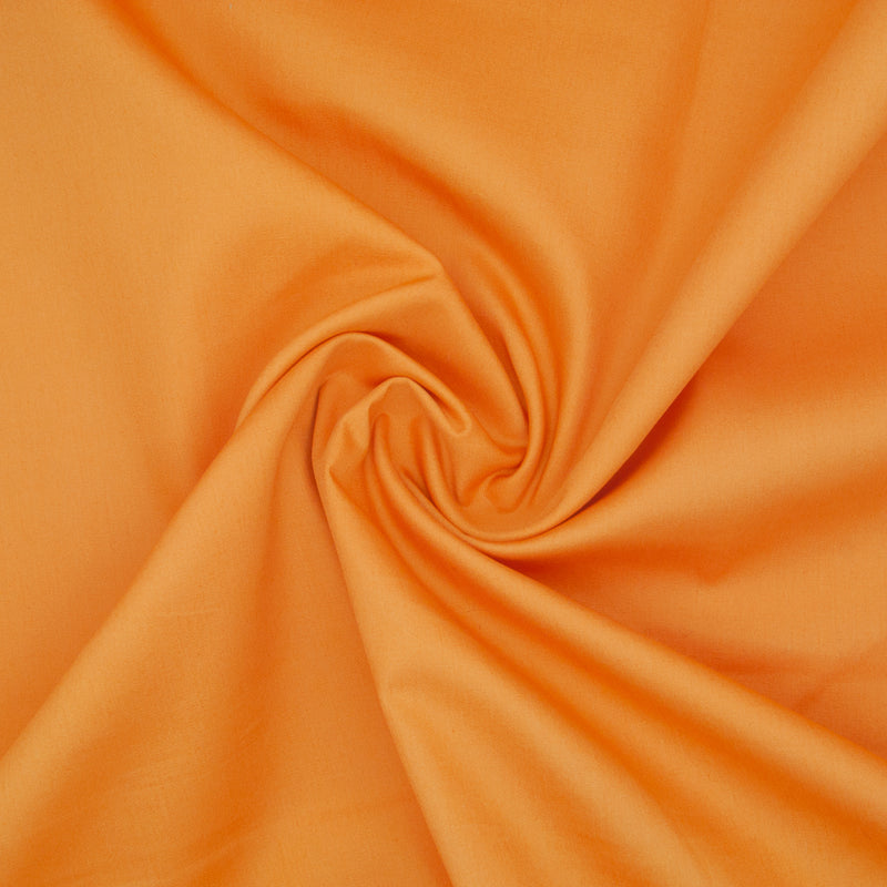 100% Cotton Poplin Plain - Orange