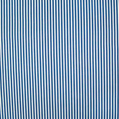 Candy Stripe Polycotton - Royal Blue and White