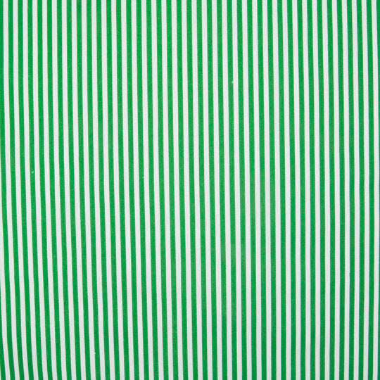 Candy Stripe Polycotton - Green and White