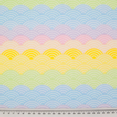Pastel Rainbow Arches - Polycotton Fabric