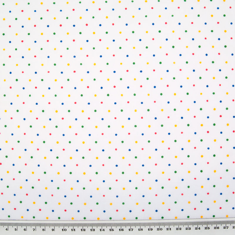 2mm Tiny Rainbow Spot - Polycotton Fabric