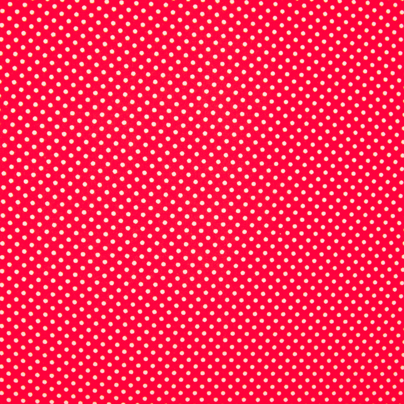 Tiny Pin Spot - 2mm White Spots on Red
