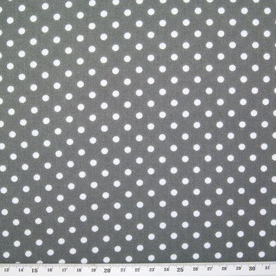 Pea Spot - 4mm White Spots on Grey