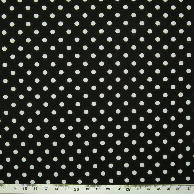 Pea Spot - 4mm White Spots on Black