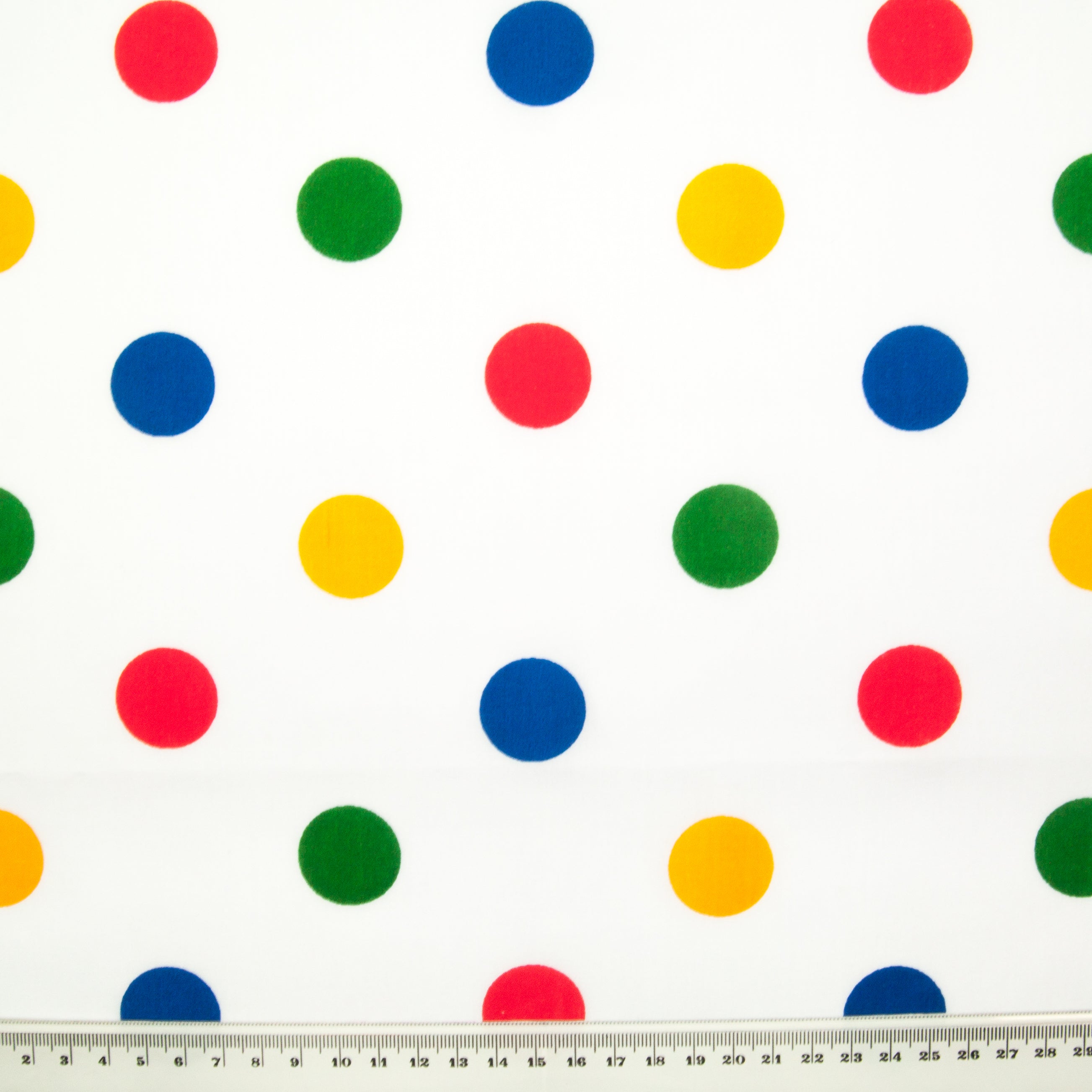 25mm Large Rainbow Spot - Polycotton Fabric