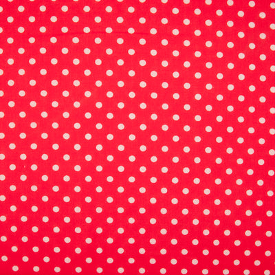 Pea Spot - 4mm White Spots on Red