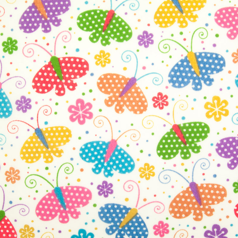 Spotty Butterflies - Polycotton Fabric